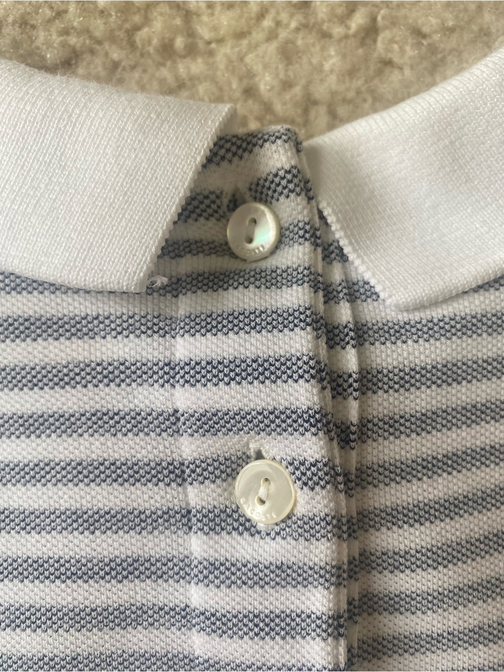 Rare Lacoste women’s button-back striped polo - Picture 4 of 7